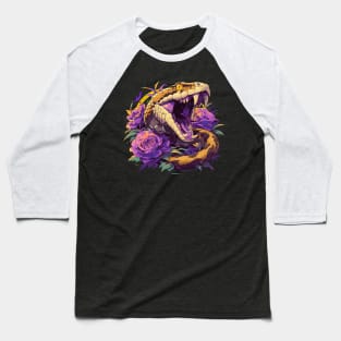 snake and rose Baseball T-Shirt